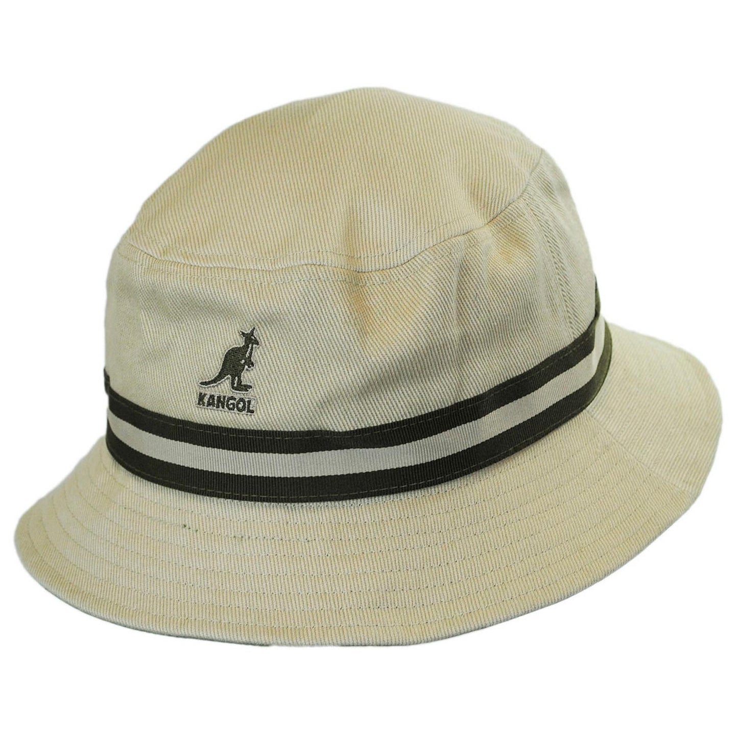 Kangol | Stripe Lahinch Cotton Bucket Hat | 185718 | lead | BEIGE