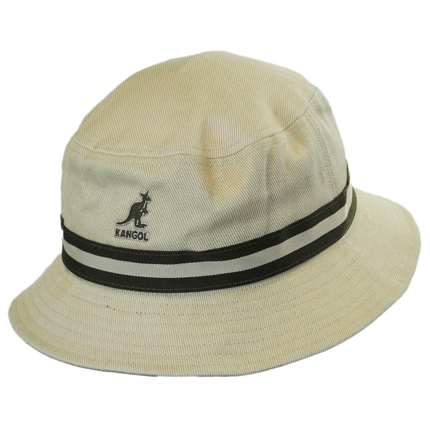 Kangol | Stripe Lahinch Cotton Bucket Hat | 185718 | lead | BEIGE