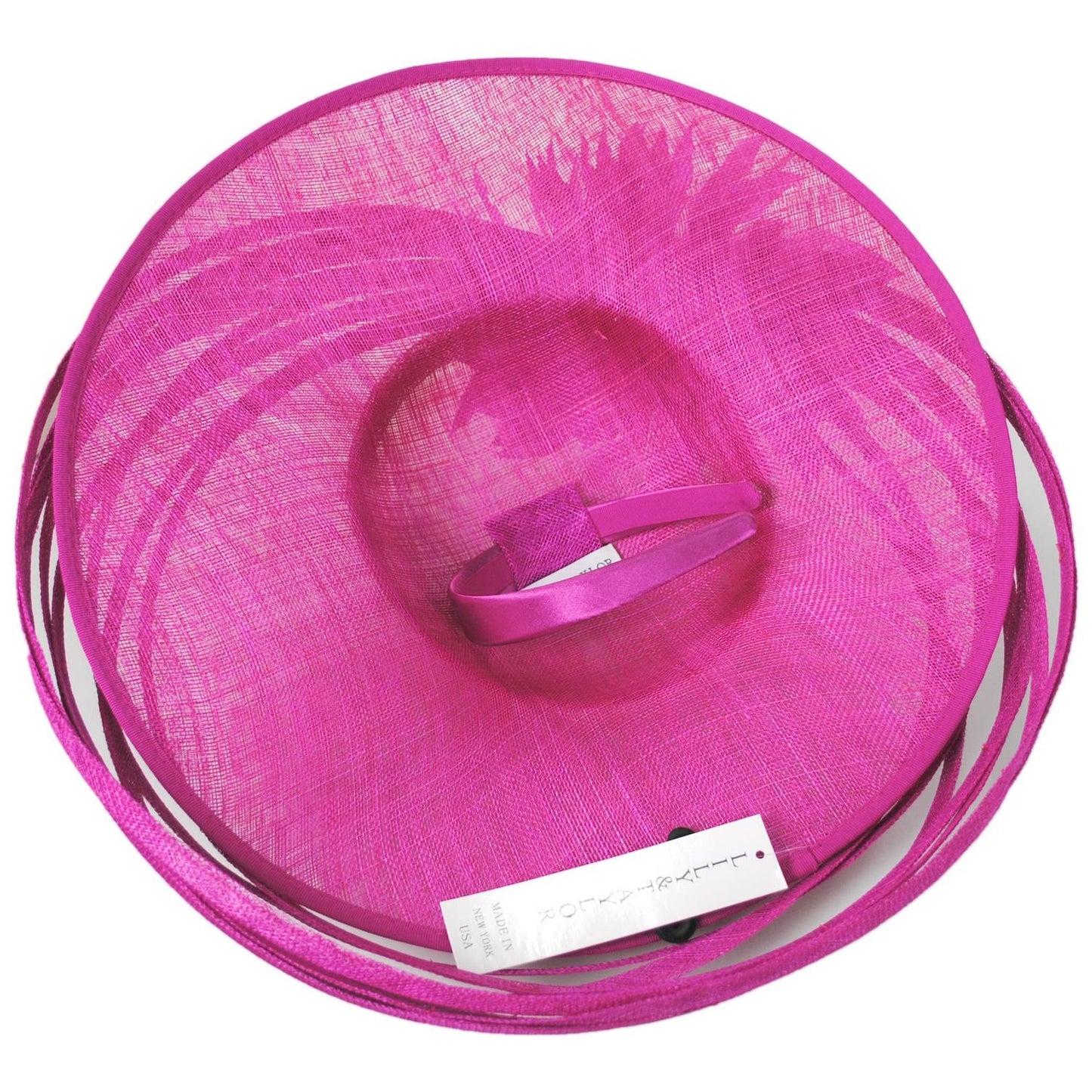 Lily & Taylor | Saturnalia Sinamay Straw Fascinator Hat | 124274 | under | FUCHSIA