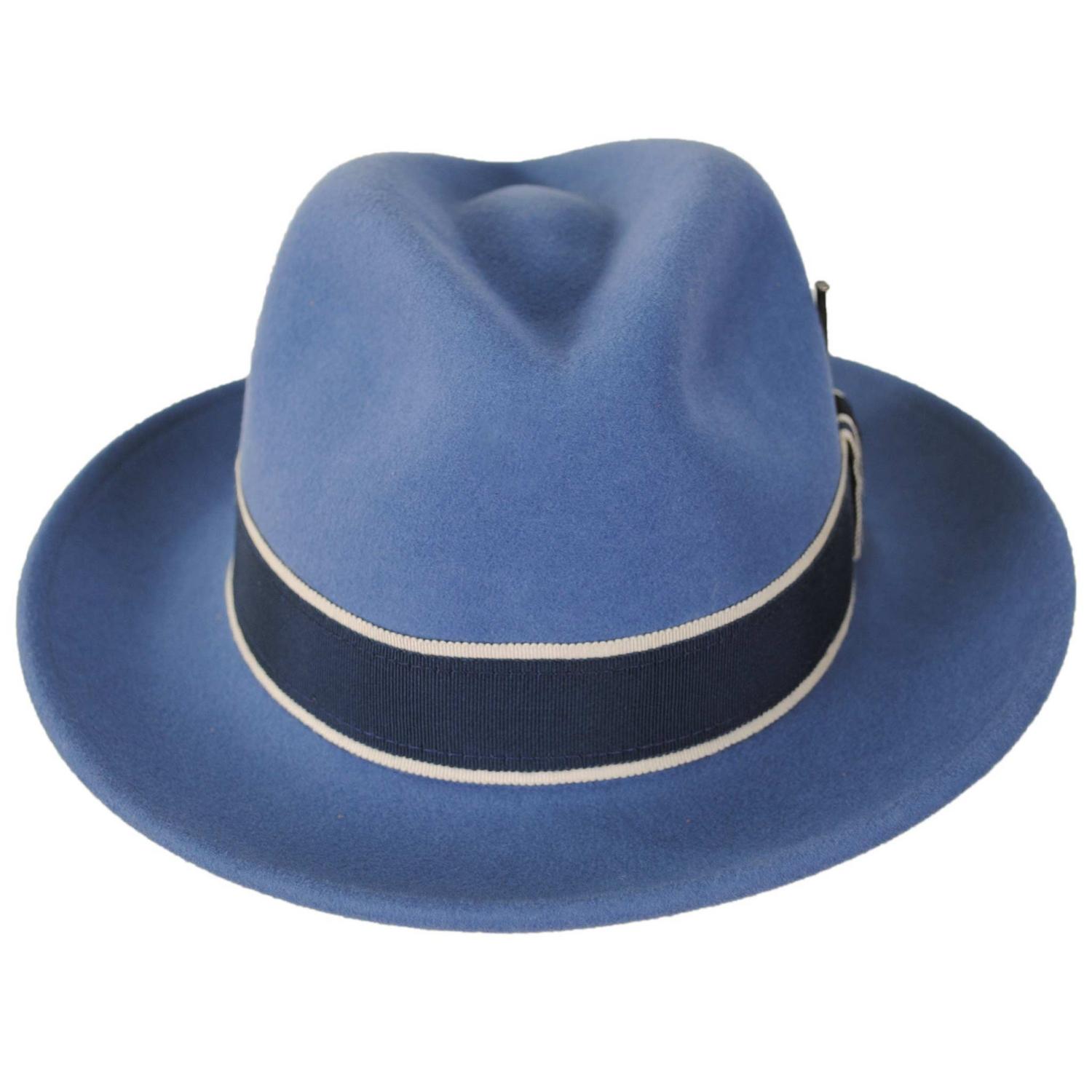 Bailey 1922 | Curtis Wool LiteFelt Safari Fedora Hat | 130019 | front | VINTAGE BLUE
