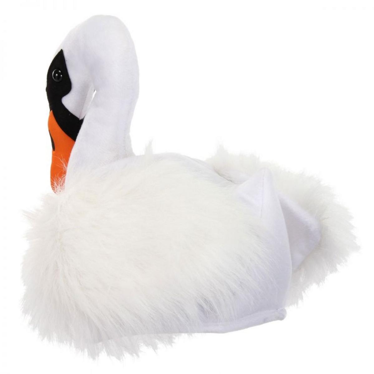 Elope | Swan Faux Fur Hat | 190342 | front | WHITE