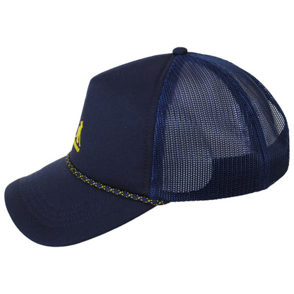 Kangol | Kangolf Cotton Mesh Trucker Snapback Baseball Cap | 201144 | profile | NAVY