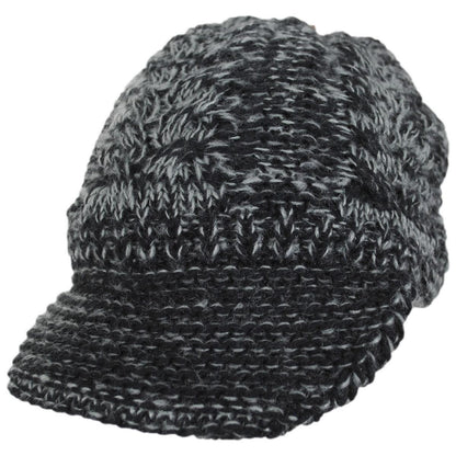 Scala | Lingyee Cable Knit Radar Cap | 106424 | lead | BLACK