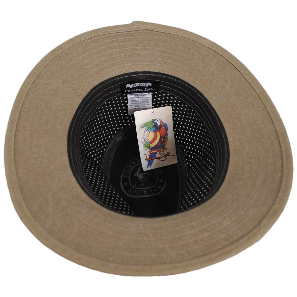 Panama Jack | Reverie Cotton Safari Fedora Hat | 400608 | under | KHAKI