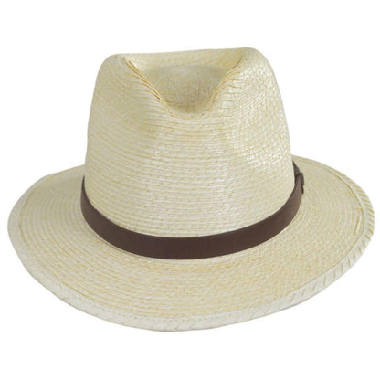 BRIXTON HATS | Messer Palm Straw Fedora Hat | 128328 | front | NATURAL