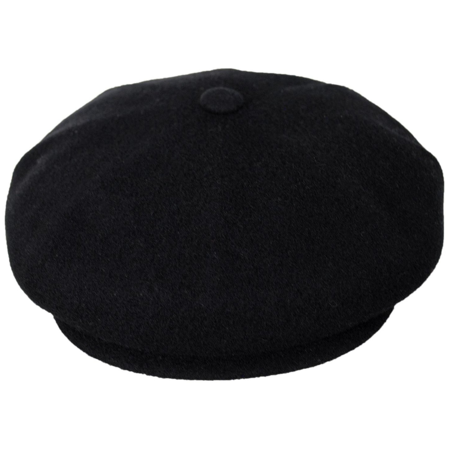 Kangol | Hawker Wool Newsboy Cap | 160943 | front | BLACK