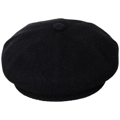 Kangol | Hawker Wool Newsboy Cap | 160943 | front | BLACK