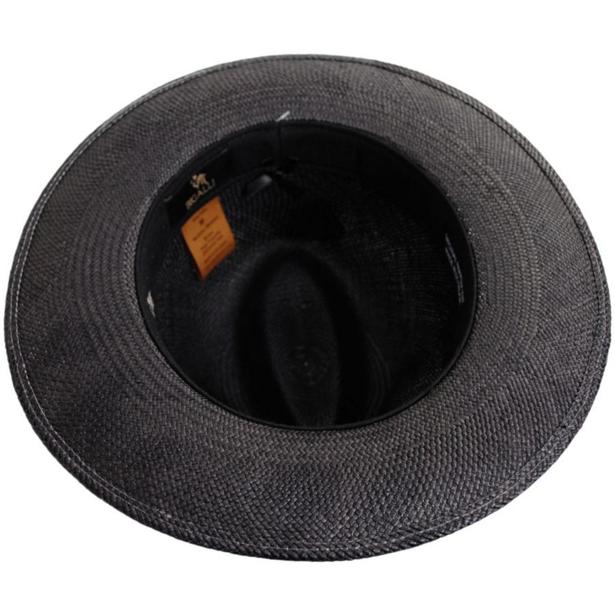 Bigalli | Dante Panama Straw Fedora Hat | 129248 | under | BLACK