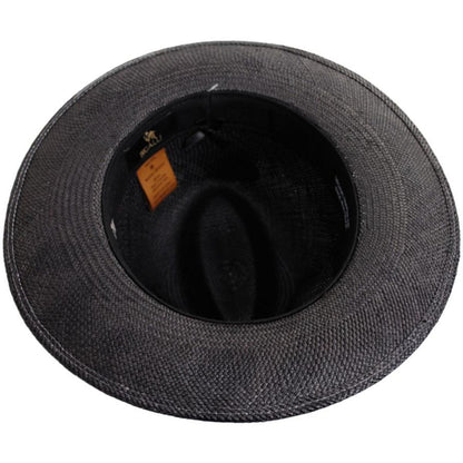 Bigalli | Dante Panama Straw Fedora Hat | 129248 | under | BLACK