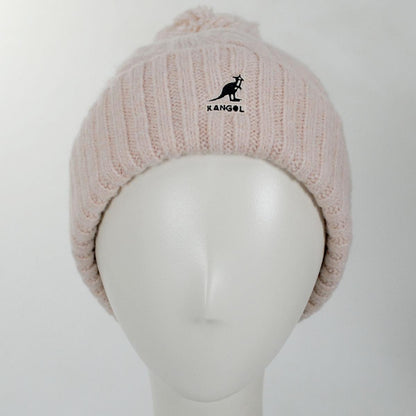Kangol | Pompom Cable Knit Beanie Hat | 500410 | front | LIGHT PINK