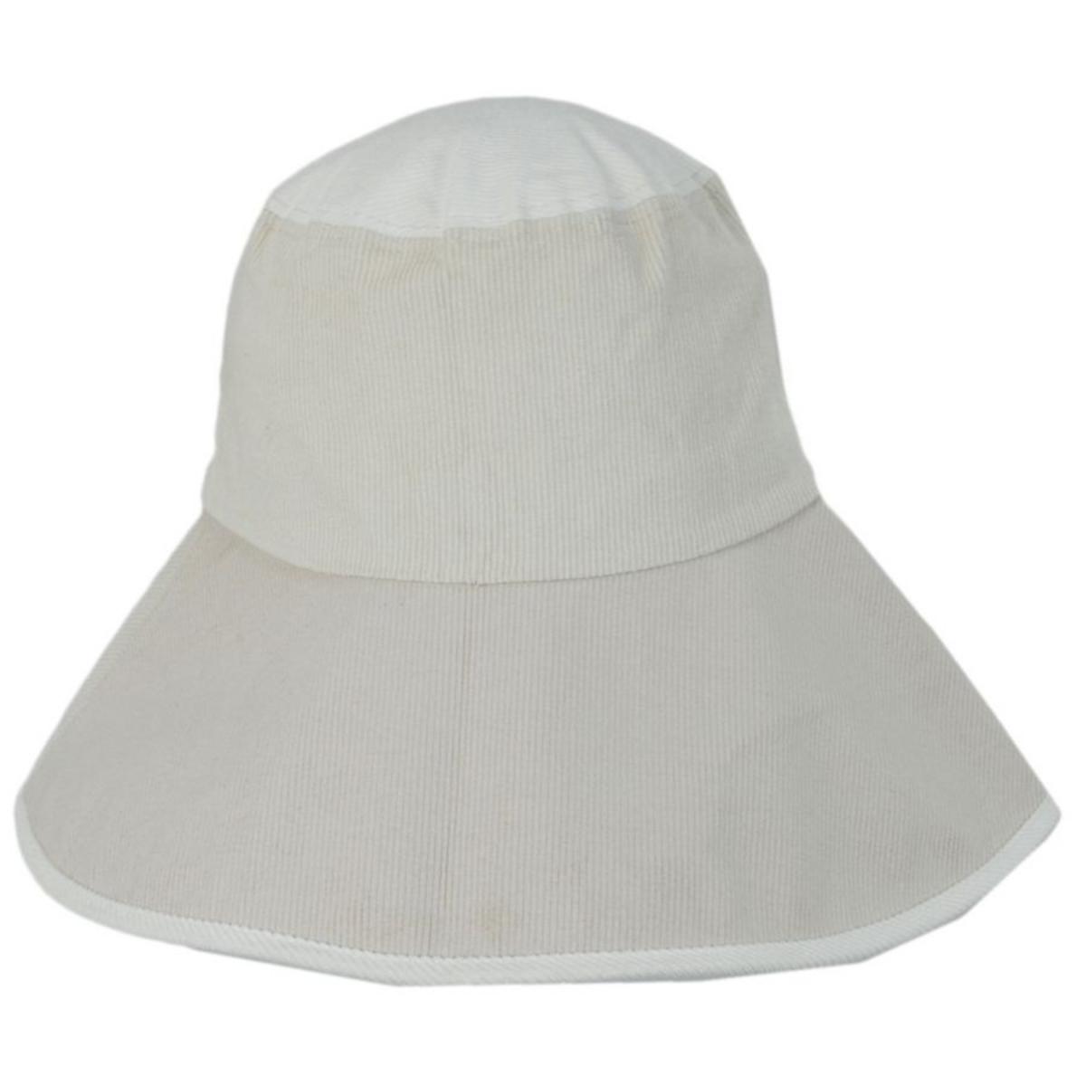 BRIXTON HATS | Maddie Color Block Cotton Sun Hat | 402611 | profile | DOVE/OFF WHITE/WHITE