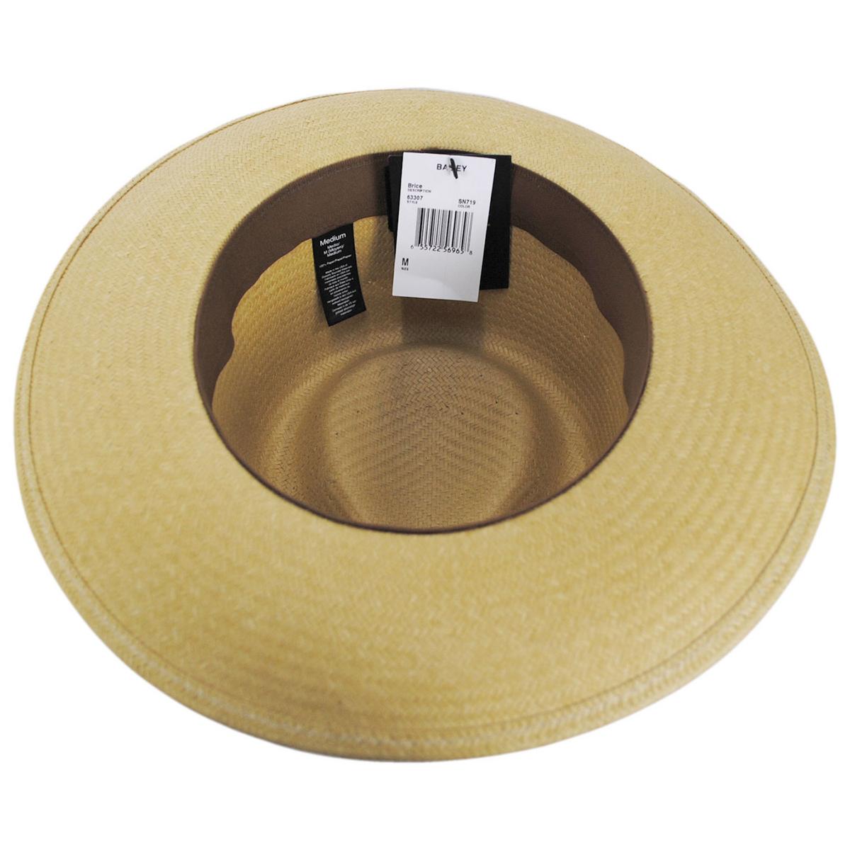 Bailey 1922 | Brice Shantung LiteStraw Fedora Hat | 127924 | under | SAND