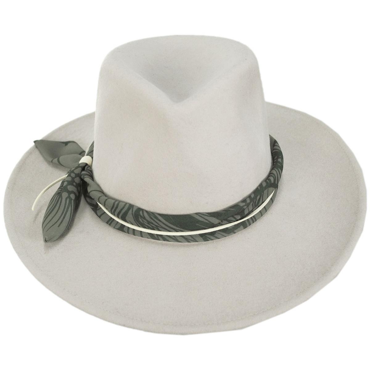 Bigalli | Rain Forest Wool Felt Fedora Hat | 131444 | front | CREAM