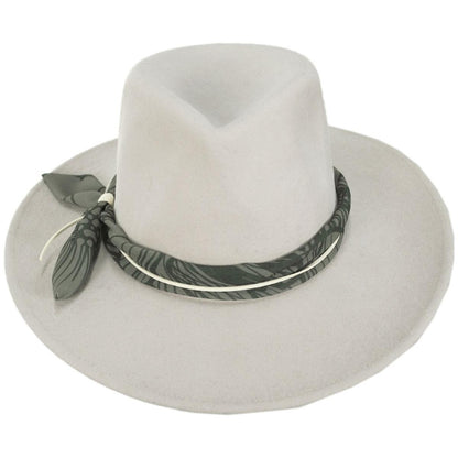 Bigalli | Rain Forest Wool Felt Fedora Hat | 131444 | front | CREAM