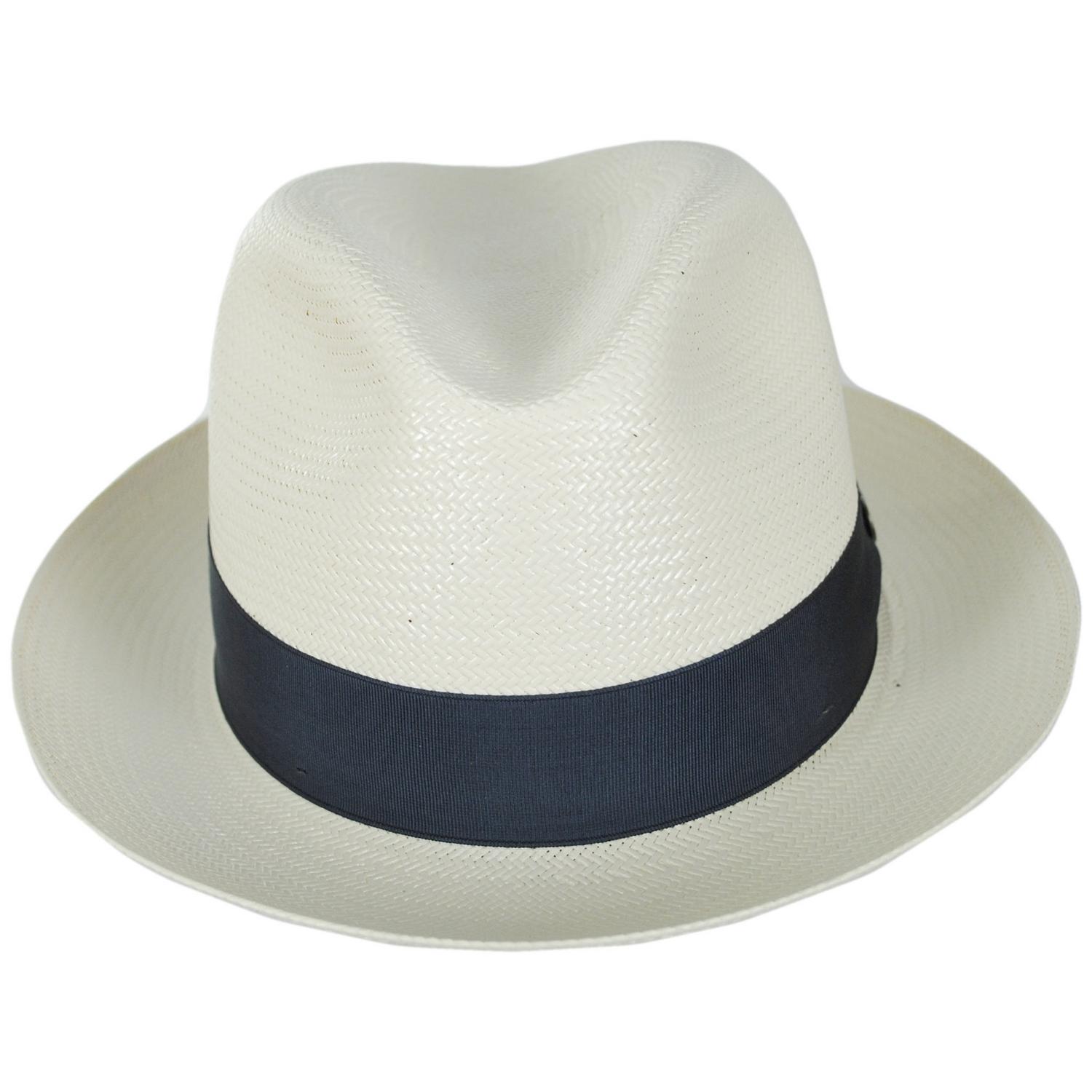 Stetson | 14 Center Pinch Shantung Straw Fedora Hat | 127070 | front | NATURAL
