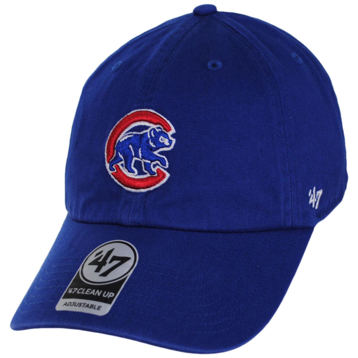 47 Brand | Chicago Cubs MLB Clean Up Strapback Baseball Cap Dad Hat | 203180 | lead | ROYAL BLUE