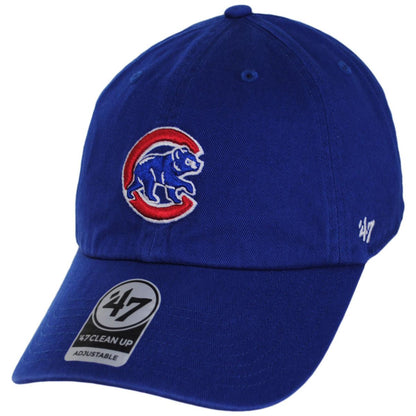 47 Brand | Chicago Cubs MLB Clean Up Strapback Baseball Cap Dad Hat | 203180 | lead | ROYAL BLUE
