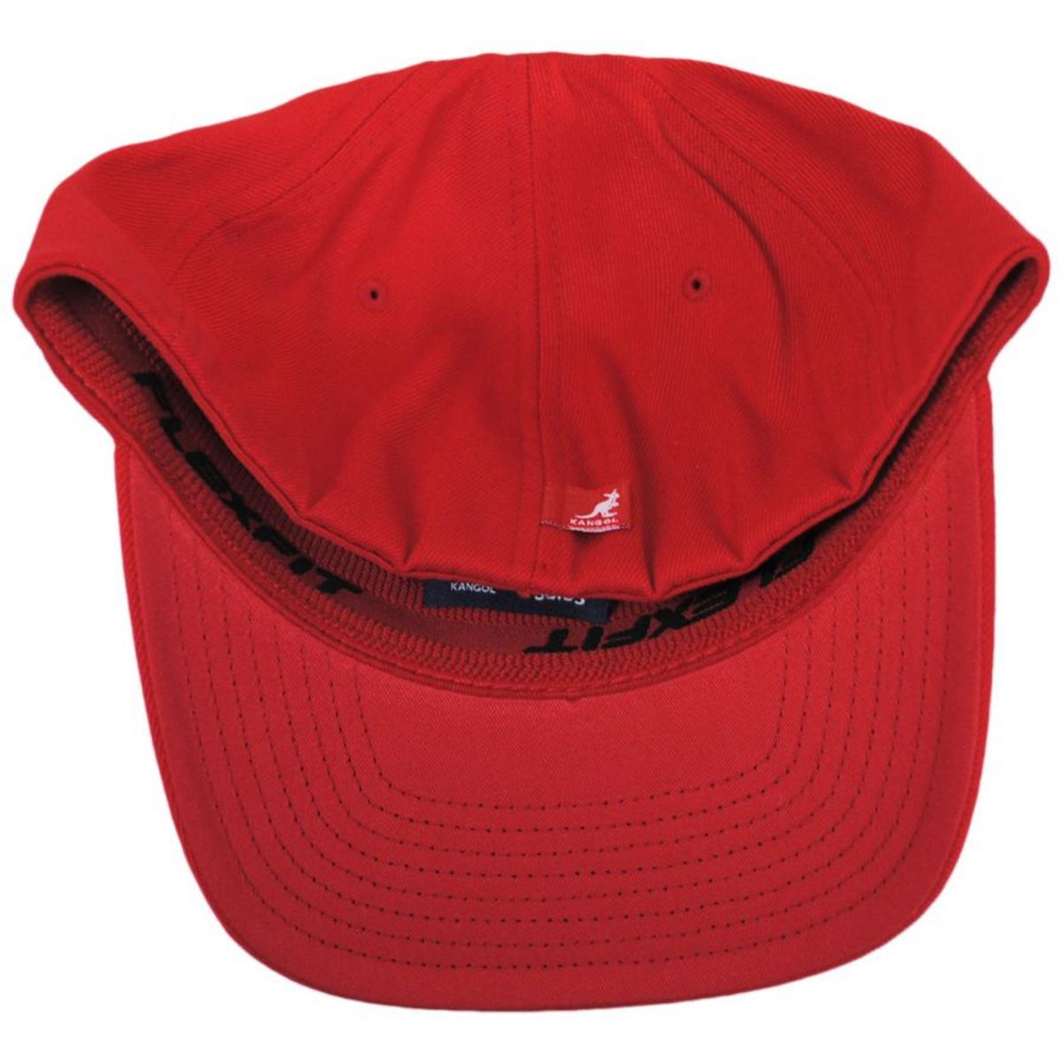 Kangol | Logo Wool FlexFit Fitted Baseball Cap | 201104 | under | ROJO