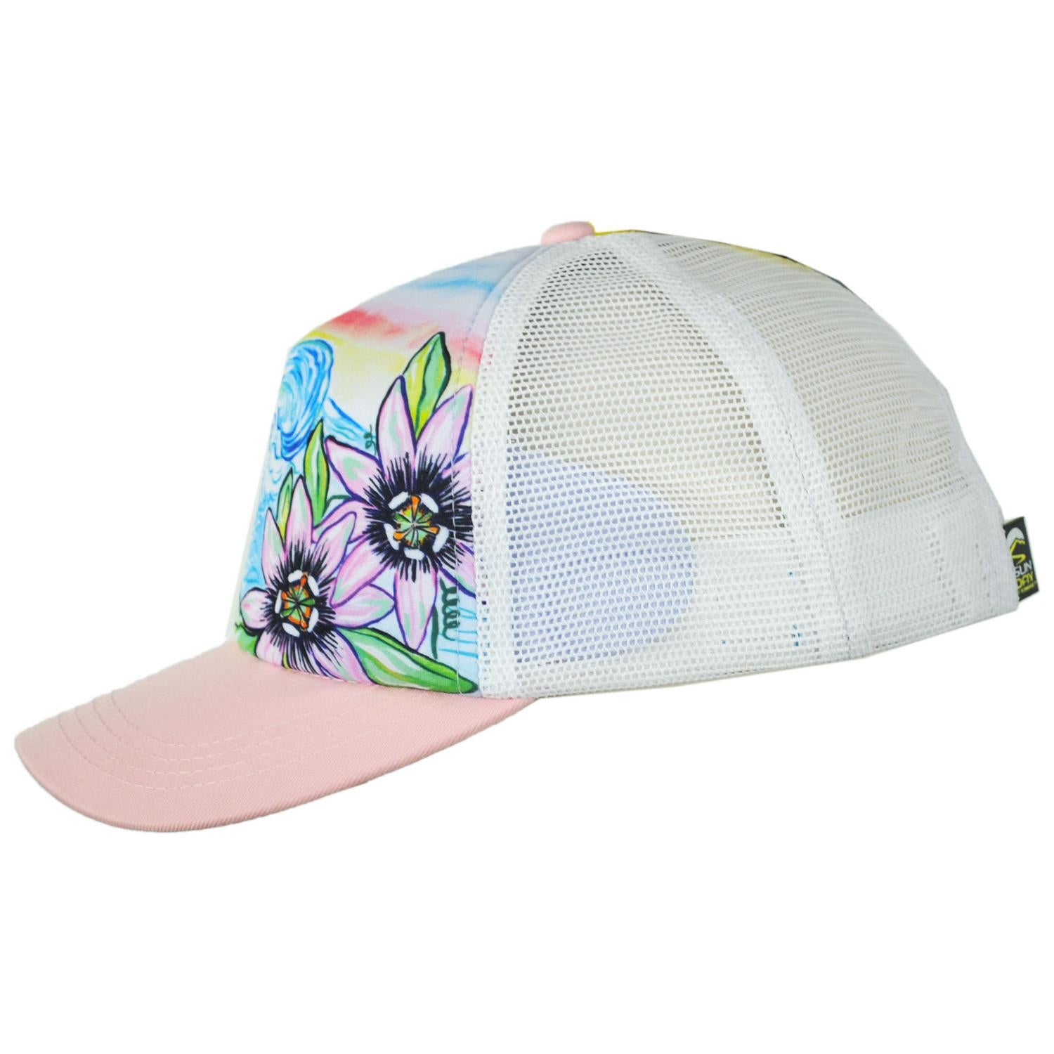 Sunday Afternoons | Kid's Passionflower Trucker Snapback Baseball Cap | 401284 | profile | PASSIONFLOWER