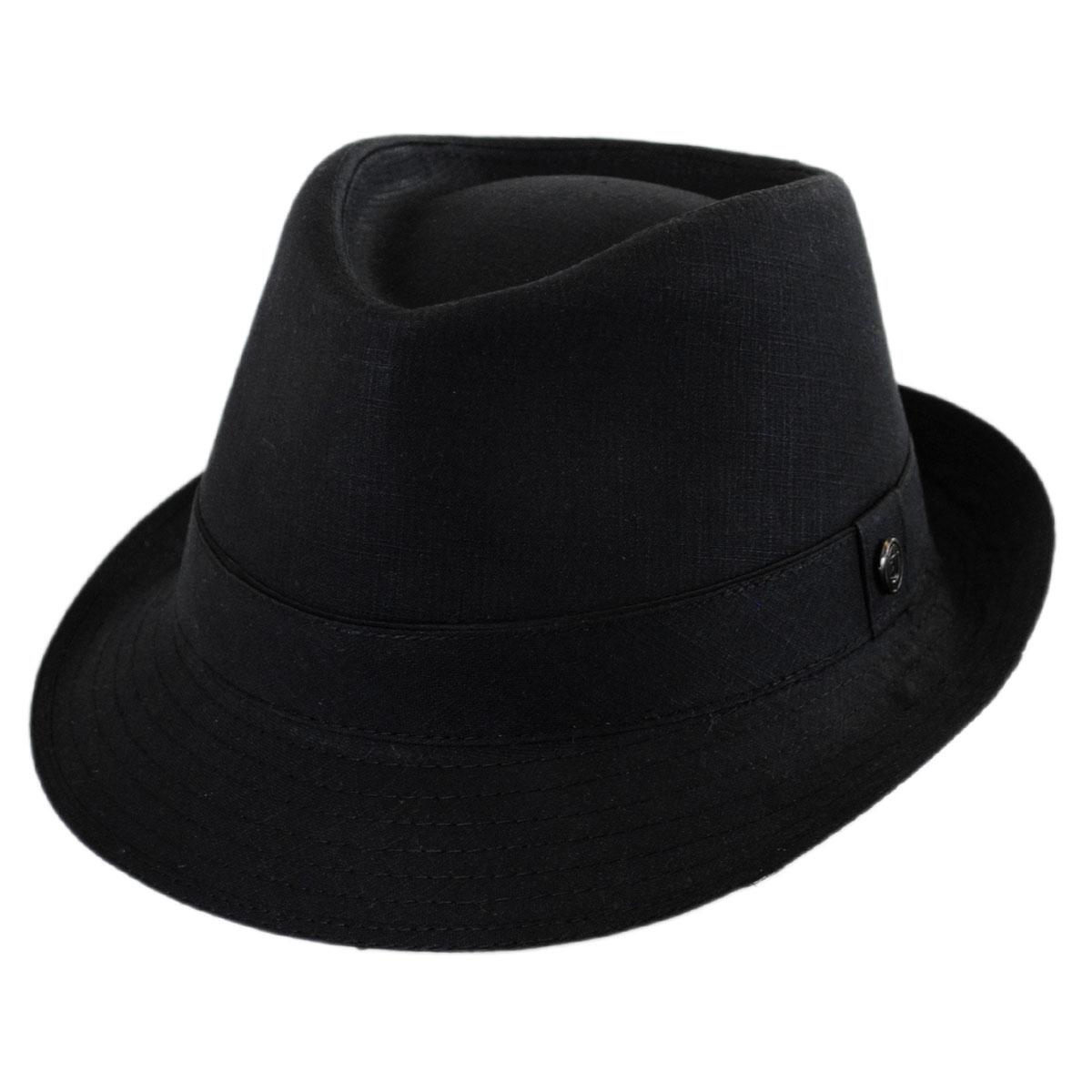 Jaxon Hats | Wholesale Cotton Trilby Fedora Hat B2B Pre-Pack | B2B147247 | lead | BLACK