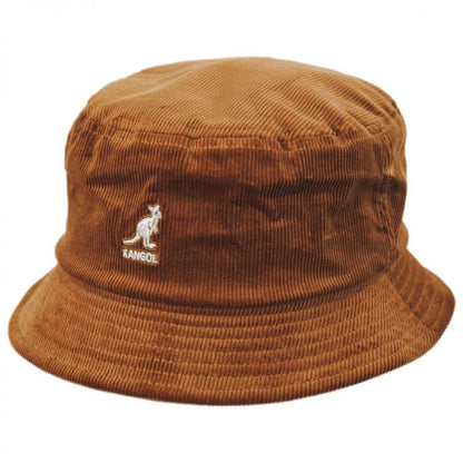 Kangol | Corduroy Cotton Blend Bucket Hat | 185710 | lead | WOOD