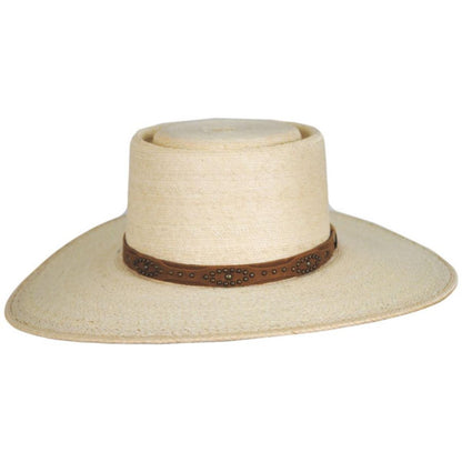Stetson | Highlands Palm Straw Gambler Hat | 127036 | front | NATURAL