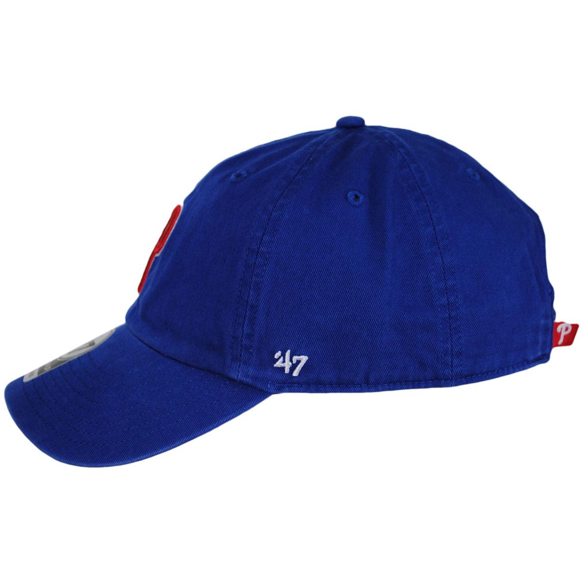 47 Brand | Philadelphia Phillies MLB Clean Up Strapback Baseball Cap Dad Hat | 203370 | profile | ROYAL