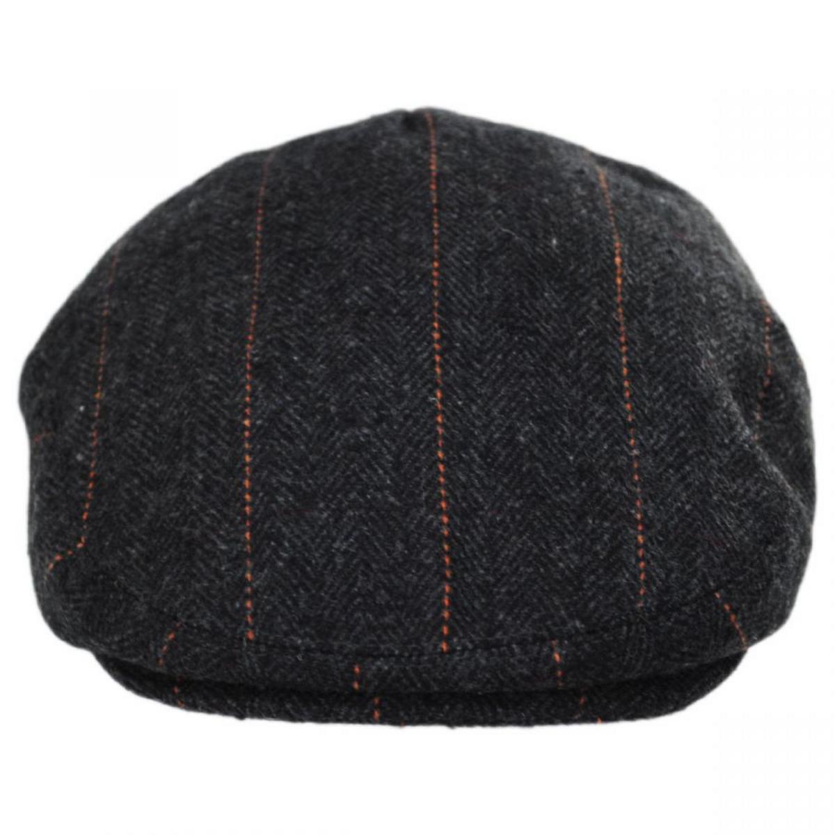 Plaid Wool Blend Hat - Grey Plaid Wool Blend Hat - Grey