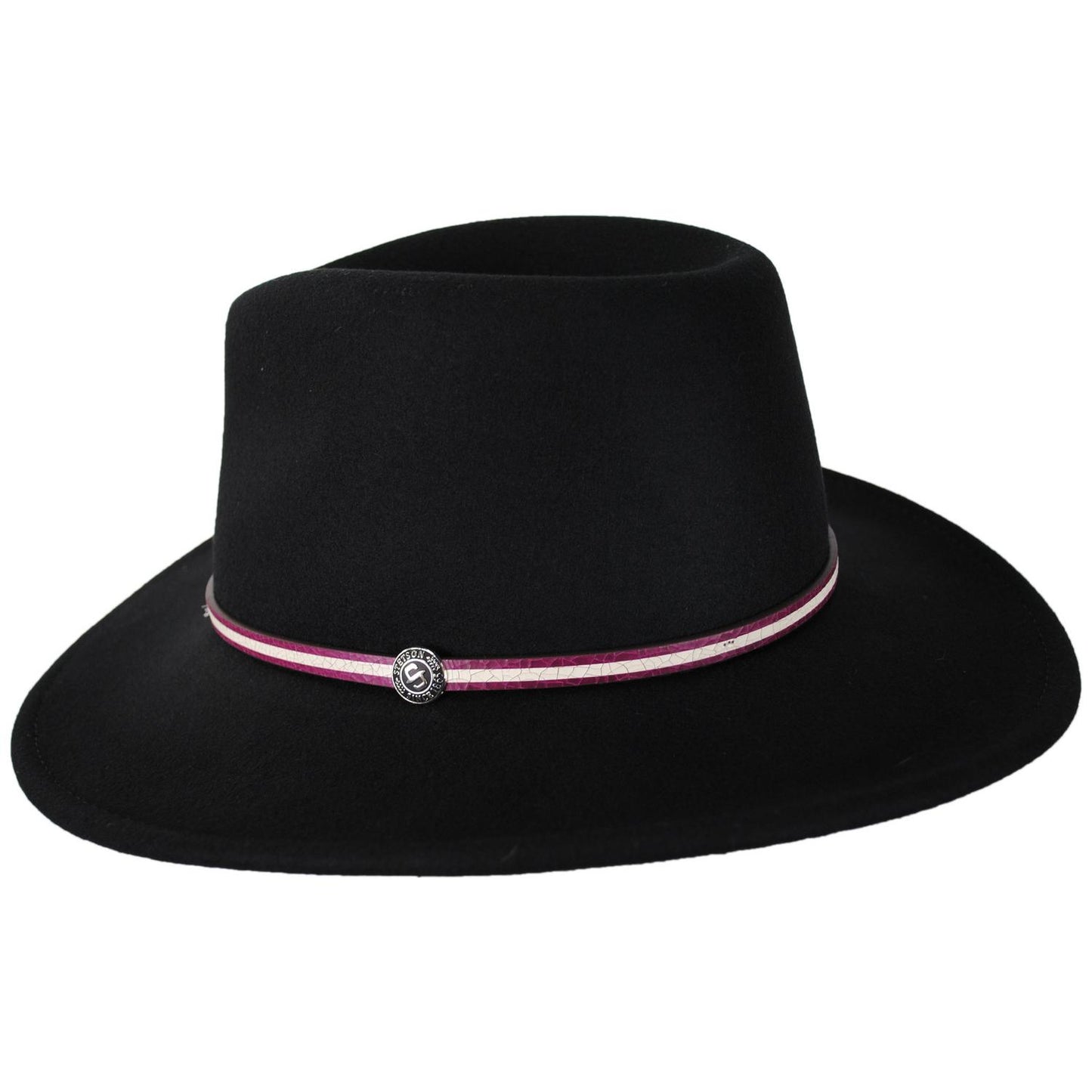 Stetson | USA 250th Bozeman Crushable Wool Felt Outback Hat | 130660 | profile | BLACK