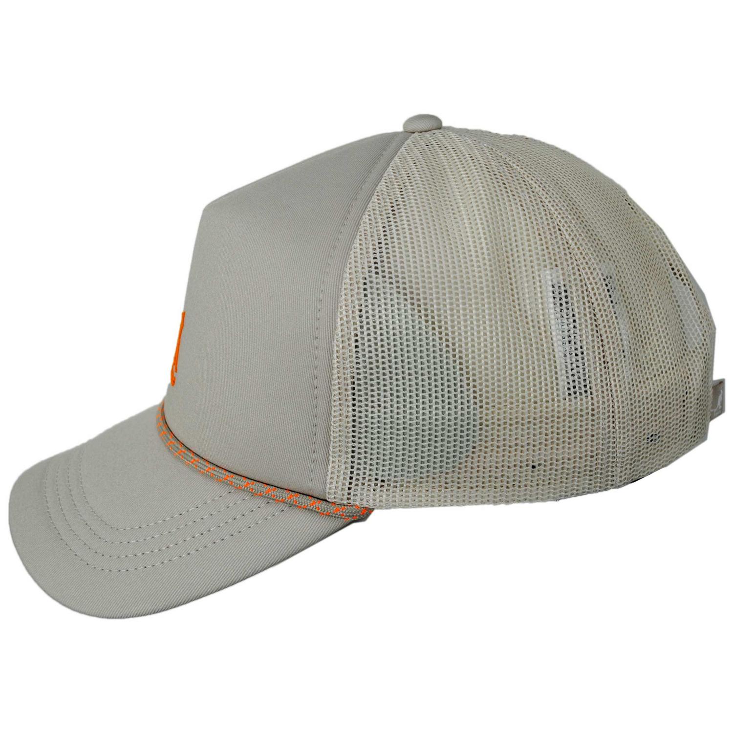 Kangol | Kangolf Cotton Mesh Trucker Snapback Baseball Cap | 201144 | profile | KHAKI