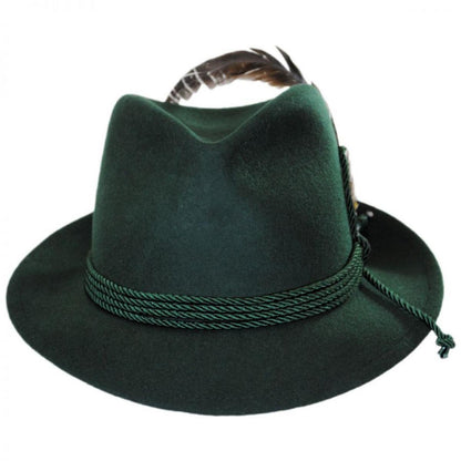 Jaxon Hats | Wholesale Made in the USA - Classics Wool Felt Bavarian Hat B2B Pre-Pack | B2B191723 | front | DARK GREEN