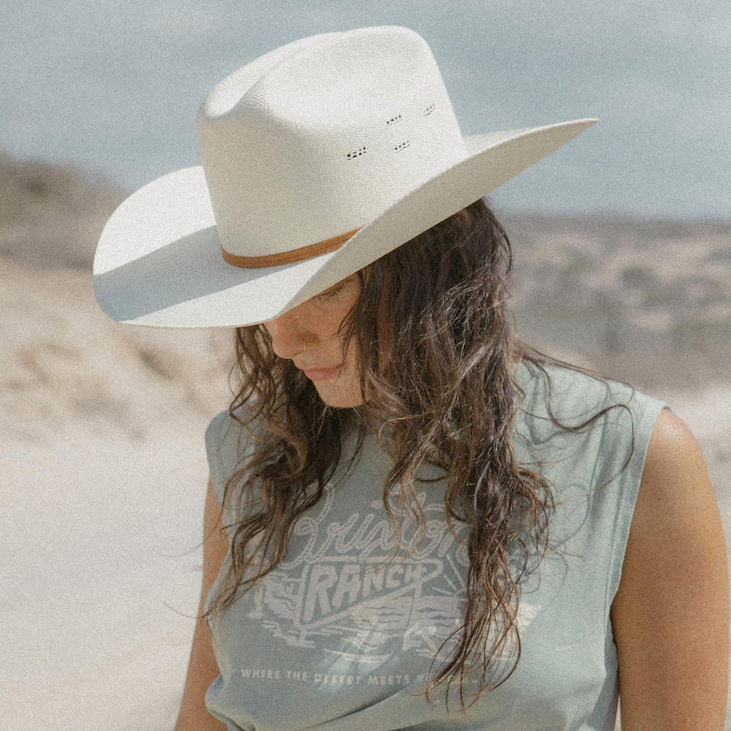 BRIXTON HATS | Laredo Bangora Straw Cowboy Hat | 128371 | lsfone | BONE