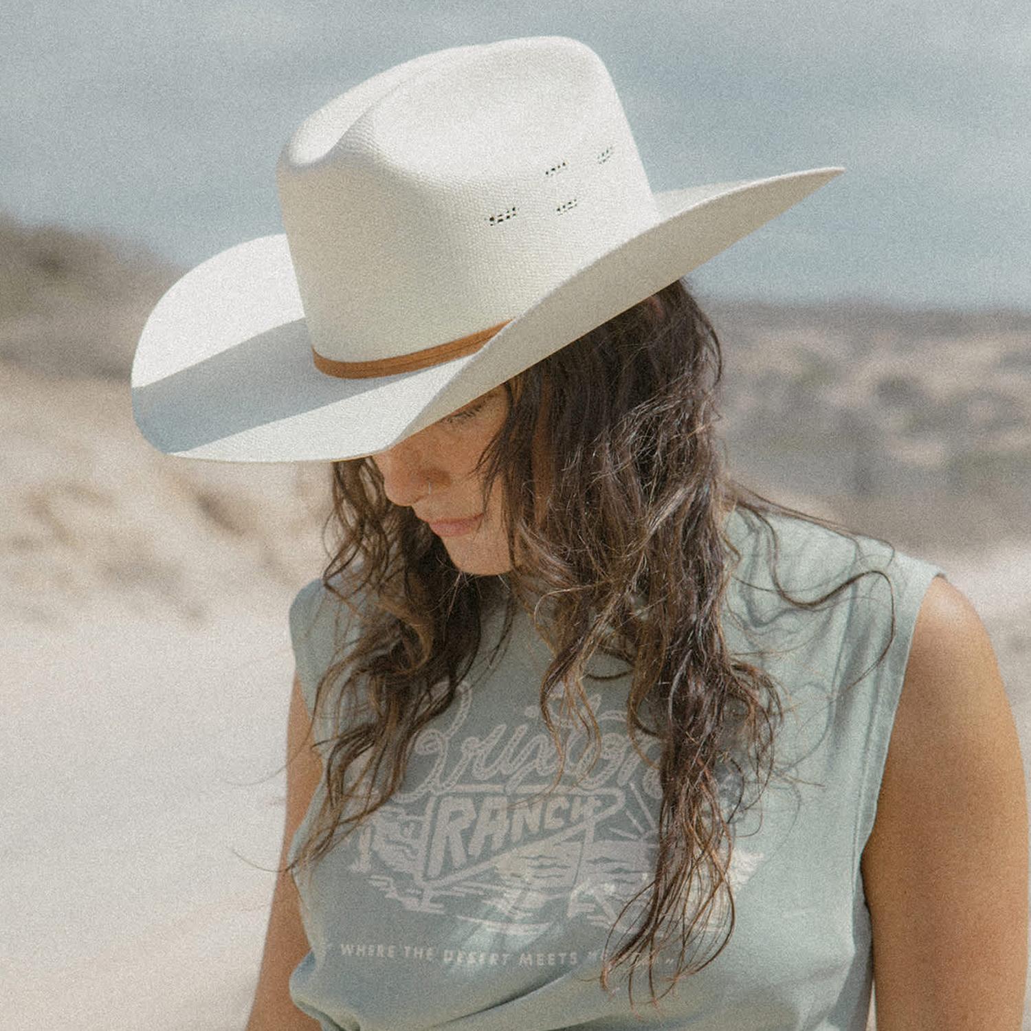 BRIXTON HATS | Laredo Bangora Straw Cowboy Hat | 128371 | lsfone | BONE