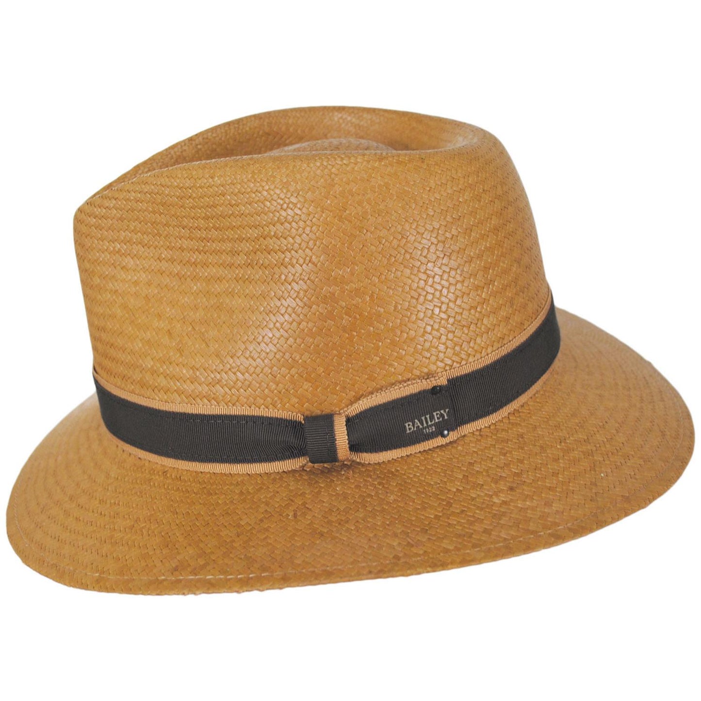 Bailey 1922 | Brooks Panama Straw Fedora Hat - Spring Colors | 127815SS | profile | GRIT