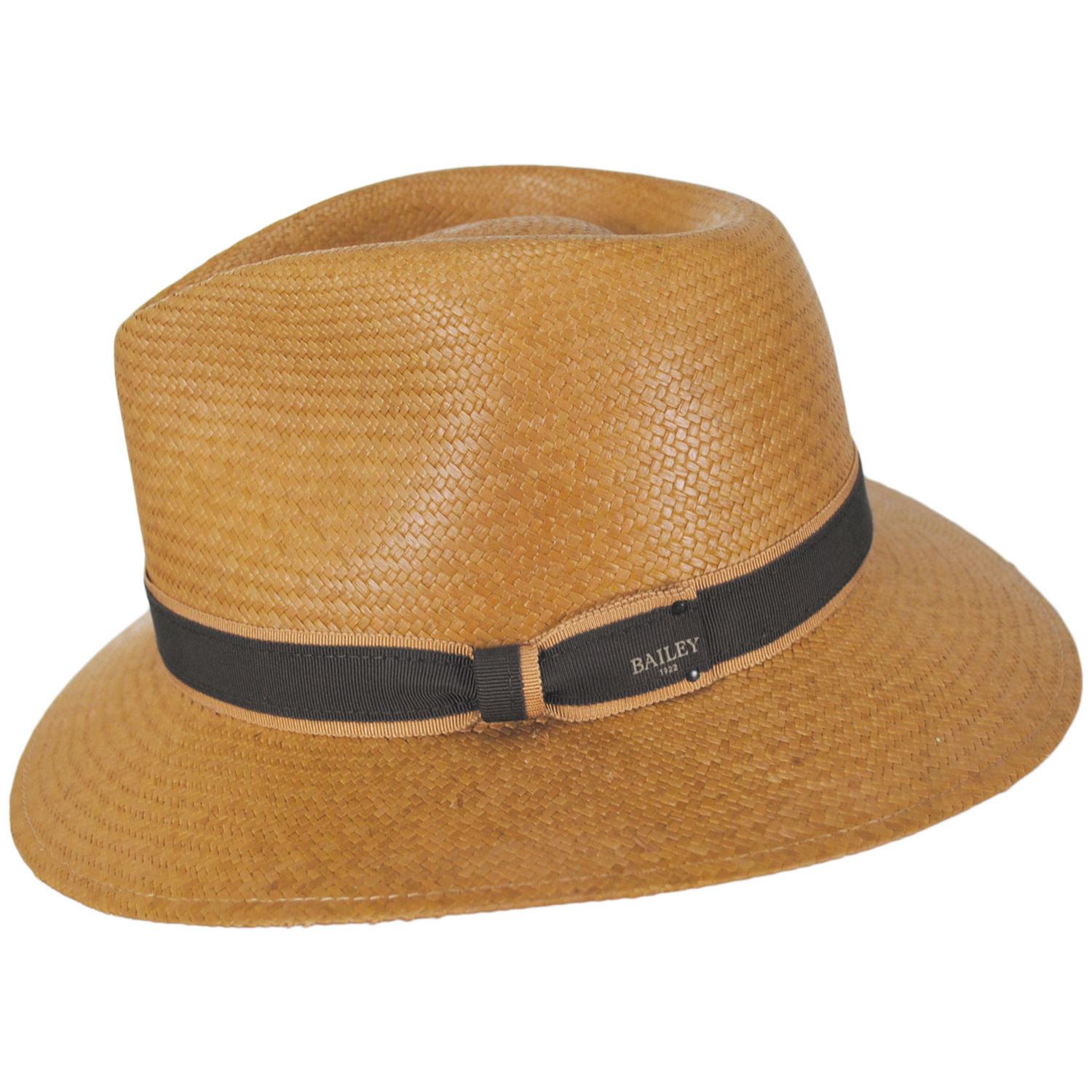 Bailey 1922 | Brooks Panama Straw Fedora Hat - Spring Colors | 127815SS | profile | GRIT