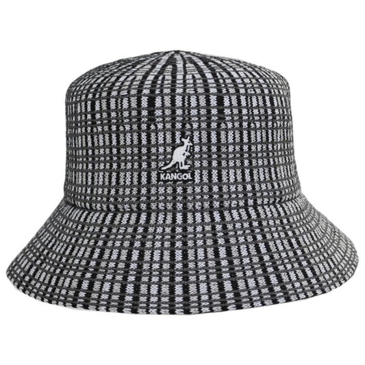 Kangol | Prep Plaid Bucket Hat | 185802 | front | BLACK PLAID