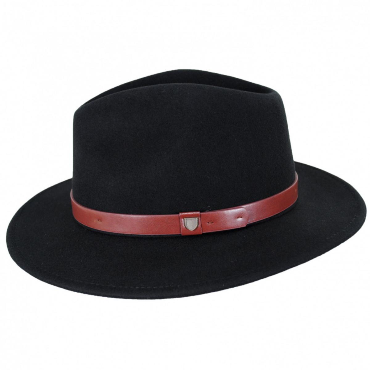 BRIXTON HATS | Messer Wool Felt Fedora Hat | 123909 | profile | BLACK