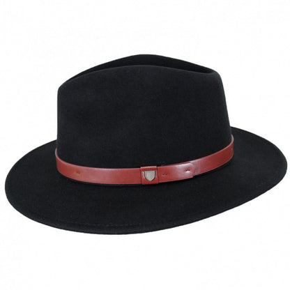 BRIXTON HATS | Messer Wool Felt Fedora Hat | 123909 | profile | BLACK