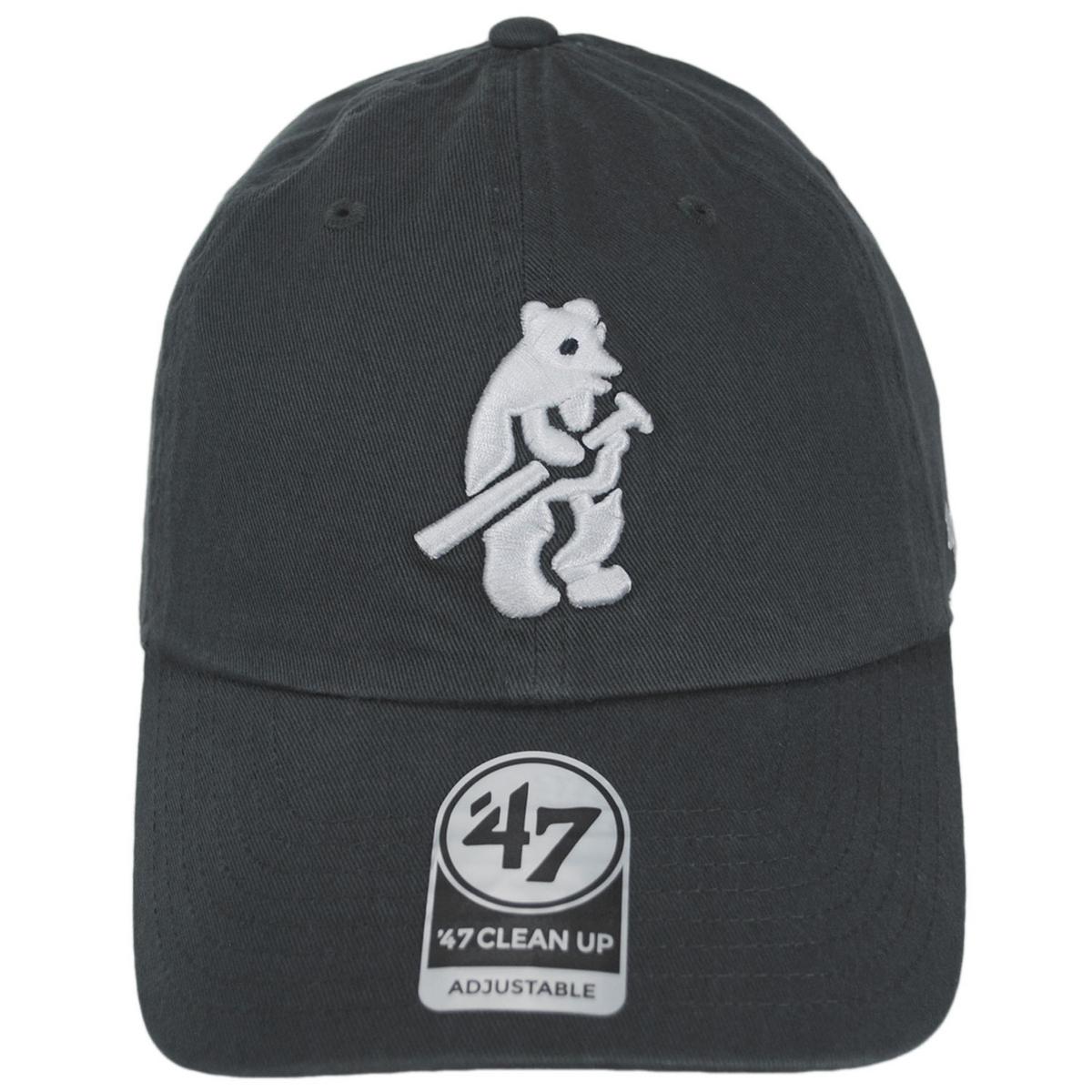 47 Brand | Chicago Cubs MLB Cooperstown Clean Up Strapback Baseball Cap Dad Hat | 203184 | front | VINTAGE NAVY