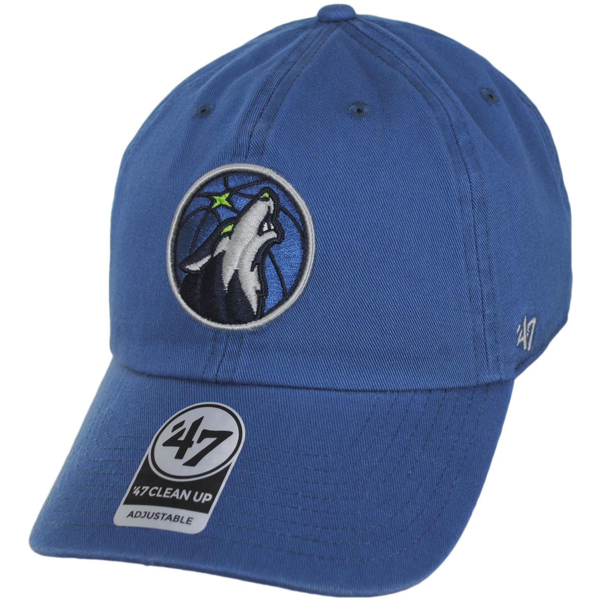 47 Brand | Minnesota Timberwolves NBA Clean Up Strapback Baseball Cap Dad Hat | 204170 | lead | TIMBER