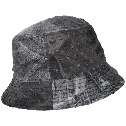 Kangol | Patchwork Mashup Denim Cotton Bucket Hat | 185777SS25 | profile | BLACK TROMPE LOEIL