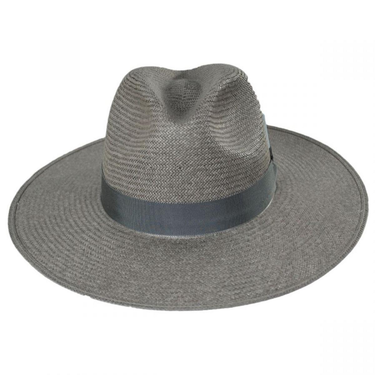 Bailey 1922 | Magness Shantung Straw Fedora Hat | 127764 | lead | SILVER