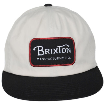 BRIXTON HATS | Grade HP Snapback Baseball Cap - Off White/Black | 201737HO24 | front | OFF WHITE/BLACK