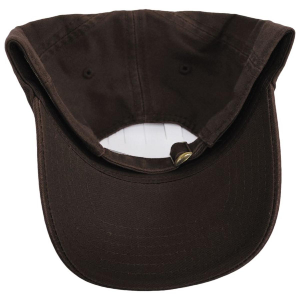 Otto | LoPro Washed Cotton Twill Strapback Baseball Cap Dad Hat | 201407 | under | DARK BROWN
