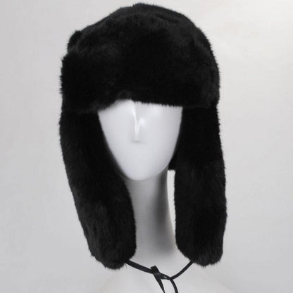 Kangol | Faux Fur Trapper Hat | 106827 | front | BLACK
