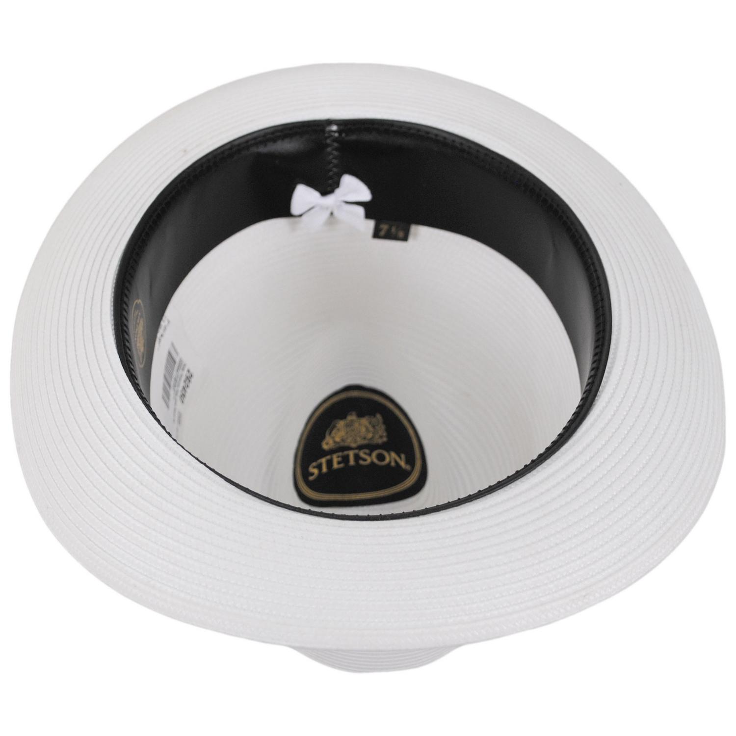 Stetson | Parker Florentine Milan Straw Fedora Hat | 127072 | under | WHITE