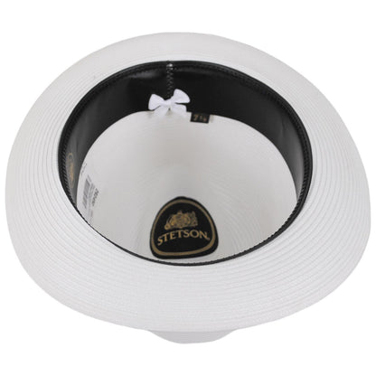Stetson | Parker Florentine Milan Straw Fedora Hat | 127072 | under | WHITE