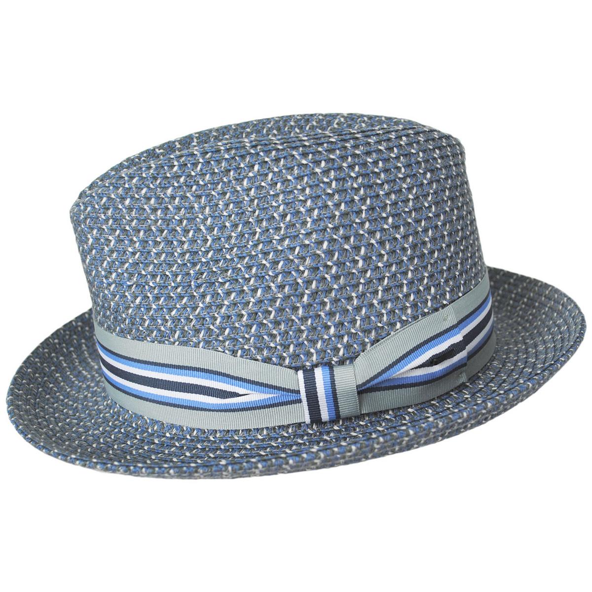 Bailey 1922 | Salem Braided Toyo Straw Fedora Hat | 127810 | profile | ELEMENTAL BLUE