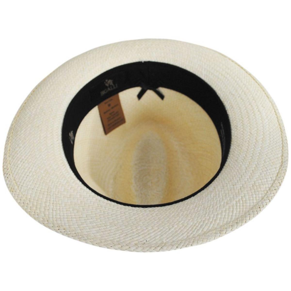 Bigalli | Puerto Cayo Panama Straw Fedora Hat | 129218 | under | NATURAL