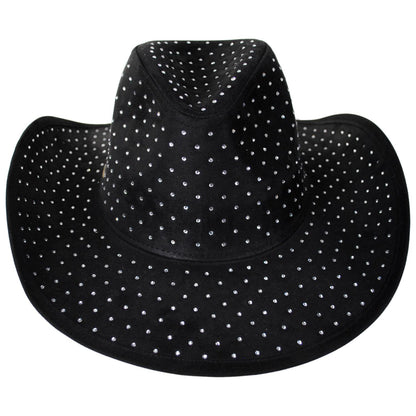 Scala | Joyce Rhinestone Western Hat | 106450 | front | BLACK